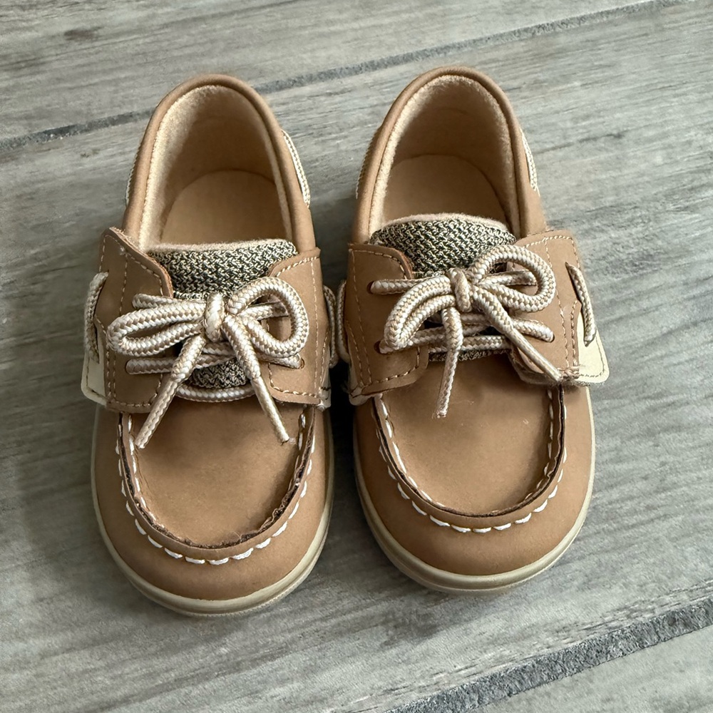 Tan baby Boat Shoes Sperry’s